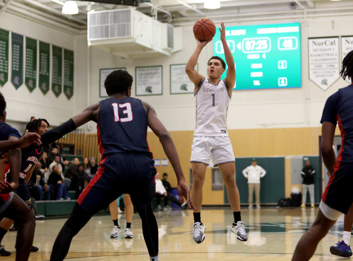 St. Joseph freshman Julius Price (1). Photo: Dennis Lee